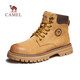 駱駝（CAMEL）【王俊凱同款】馬丁靴男鞋秋冬2025新款大黃靴女戶(hù)外工裝登山靴子 G122W7757TR金黃色（男 絨里款） 42