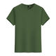 棉t恤印字logo廣告衫短袖男女工作服成人圓領(lǐng)體恤印制圖案 軍綠色 XL