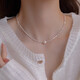 森汽925銀碎銀項(xiàng)鏈女鎖骨鏈法式輕奢感仿珍珠吊墜飾品520禮物送女友 925銀仿珍珠項(xiàng)鏈B7Y707