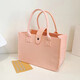 毛氈包定制托特包禮品手提袋伴手禮大容量包包購物環(huán)保袋logo定制 粉紅色加厚款尺寸：30*20*18