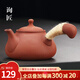 詢匠潮州煮茶壺煮茶器側(cè)把燒水壺套裝茶具煮茶爐炭火爐碳爐圍爐罐罐茶 扁把 紅泥砂銚壺（小號）
