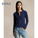 Polo Ralph Lauren 拉夫勞倫 女裝 經(jīng)典款修身版彈力圓領(lǐng)針織開(kāi)襟衫RL25612 410-深藍色 XS 偏小
