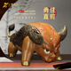 上善若水 銅擺件《勇往直前》銅牛牛氣沖天Q版可愛(ài)萌牛生肖?！驹瓌?chuàng)作品】 大號(hào)【長(zhǎng)20寬12高10cm】