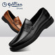 金利來(lái)（Goldlion）男鞋 圓頭男士樂(lè )福鞋 套腳商務(wù)休閑皮鞋男 黑色 41 比標準碼皮鞋偏大一碼
