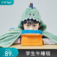 PPW 小學(xué)生午睡毯教室專(zhuān)用兒童午休毯子加厚披肩斗篷幼兒園小毛毯夏 綠恐龍