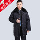 尤薩軍大衣男冬季加厚多功能防寒勞保服女保安工作服冬裝老款東北棉襖 中長(cháng)款不帶反光條 170CM