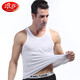 浪莎男士背心純色棉羅紋修身無(wú)袖吸汗運動(dòng)型男打底衫 白色100%棉 XXXL185/110