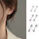 蘇十六999足銀耳釘女養耳洞耳飾耳骨釘男螺絲擰扣耳環(huán)女生日禮物送女友 【3mm】足銀耳釘一對