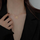 雙環(huán)心形2025新簡(jiǎn)約項鏈女鎖骨鏈女小眾設計感網(wǎng)紅ins風(fēng)飾品禮物 M1337【雙心項鏈金色】
