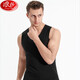 浪莎保暖背心男無(wú)痕秋冬季加絨大碼秋衣陽(yáng)離子馬甲坎肩打底衫保暖內衣 黑色 XXXL