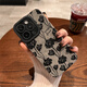 素洛適用蘋果16promax翻皮毛灰底黑色玫瑰手機殼iphone15Pro高級感復(fù)古14軟防塵轉(zhuǎn)音孔plus簡約保護殼 翻皮毛灰底滿屏玫瑰 iPhone14 Pro Max
