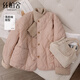 絲柏舍寬松款棉服2025冬裝新款女裝單排扣壓線(xiàn)保暖棉衣外套