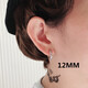 GEVILANG銀耳環(huán)潮男復(fù)古風(fēng)女生耳扣黑色耳圈單只耳飾品生日禮物七夕禮盒 縷空銀耳環(huán)銀色單只