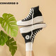 匡威（Converse）女鞋經(jīng)典All Star move高幫云朵增高厚底舒適帆布鞋 568497C 黑色 37 /6.5