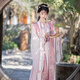 池夏 宋詞:桃花妝宋制霞帔大袖衫飛機袖短衫褶裙原創(chuàng  )改良漢服女夏 大袖衫+短衫+褶裙(三件套)  S