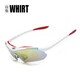 瑞仕豹瑞仕豹ROBESBON  戶(hù)外太陽(yáng)鏡運動(dòng)跑步裝備防風(fēng)沙眼鏡男女騎行眼鏡 亮白（彩色鏡片）