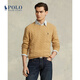 Polo Ralph Lauren 拉夫勞倫男裝 經(jīng)典款標(biāo)準(zhǔn)版絞花編結(jié)針織毛衫RL15748 200-棕色 L (偏大)