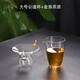 一紀（KAZUNORI）佛手拈花耐熱公道杯手工玻璃大號分茶杯子加厚公杯茶海分茶器 大號套裝1（公道杯+金魚茶濾）