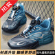 GVTZ斷碼旋轉紐扣運動(dòng)鞋男款2025夏季新款網(wǎng)面透氣跑步鞋薄款男鞋防滑軟底跑鞋初中學(xué)生青少年網(wǎng)鞋男士百搭免系帶防臭休閑鞋子 1167灰藍【升級款】 41 標準運動(dòng)碼