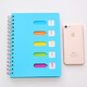 A5分類(lèi)隔頁(yè)筆記本 多功能線(xiàn)圈分隔頁(yè)索引分頁(yè)標簽分層加厚記事本 藍色