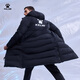 卡爾美（KELME）長(cháng)款運動(dòng)棉服男冬季連帽過(guò)膝保暖生活訓練外套風(fēng)衣 黑色 XL 