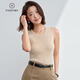 帕什 【新款】羊絨背心女100%山羊絨修身保暖內搭針織吊帶PS-136 青絨色 M （90-120斤）