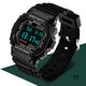 霧霾藍高級感手表多功能男士運動(dòng)電子卡修小方表女士小方塊學(xué)生夜光防水 全黑色-男款