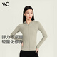 VVC衛衣女時(shí)尚修身保暖女女秋冬戶(hù)外休閑跑步防風(fēng)運動(dòng)短外套 燕麥綠 L