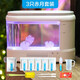 月光水母香薰水母缸活物凈化生態(tài)造景客廳辦公桌面魚缸臥室觀賞魚缸水族箱 3只赤月套裝