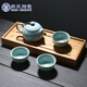 蘇氏陶瓷汝窯茶具巧把西施壺開片養(yǎng)金線一壺三茶杯旅行功夫茶具套裝J0138