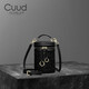 Cuud包包女包刺繡復古水桶包女斜挎圓筒小包手提小圓包新年情人節禮物 黑色