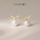 萱子（SHINE）萱子飾品珍珠蝴蝶結(jié)耳飾s925銀針耳釘女12101110089