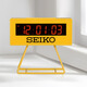 SEIKO日本精工時鐘全職高手葉修喻文州同款計時器倒計時電子臥室鬧鐘 黃色QHL062Y