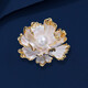 Marco Bizzarri【高檔品牌胸針】牡丹珍珠胸針高檔女防走光別針胸花女生日禮物  紀念日送老婆母親節送媽媽