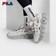 FILA 斐樂女鞋七夕送可頌面包鞋復(fù)古老爹鞋2024冬季新款厚底鞋運(yùn)動鞋 微白/銀器灰-WA 38