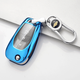 雪佛蘭科魯茲新科沃茲創(chuàng  )酷創(chuàng  )界汽車(chē)鑰匙包套 改裝遙控器鑰匙殼男女鎖匙扣掛內飾品 A款折疊【藍色+金屬扣】 汽車(chē)用品配件 功能小件