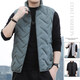 左斯客 馬甲男秋冬季新款外套男士加厚保暖馬夾上衣背心坎肩無(wú)袖衫棉服 豆灰 3XL