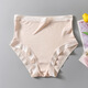 桑蠶絲中高腰三角褲蕾絲包臀無(wú)痕大碼舒適透氣真絲內褲 膚色 2XL