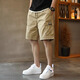 倉石一樹(shù)工裝休閑短褲男士2026夏季新款潮牌寬松運動(dòng)中褲外穿直筒五分褲 卡其色 M 30~31