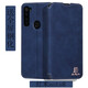 金銘品 紅米note8手機(jī)殼翻蓋Redmi隱藏磁吸扣軟邊內(nèi)全包硅膠車線防摔保護(hù)仿真皮套男女款 紅米note8-寶藍(lán)配全屏鋼化膜