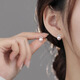 PWLS925銀珍珠耳釘2025年新款耳環(huán)女款輕奢銀耳飾氣質(zhì)百搭小眾高級感 閃鉆珍珠耳釘【S925銀】