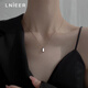 LnieerS925銀小金條吊墜女項鏈2025新款爆款高級感輕奢鎖骨鏈送女友禮物 S925銀小銀條項鏈