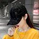 JIASHENGXI 帽子女韓版潮百搭棒球帽網(wǎng)紅款小香風(fēng)春秋冬時尚休閑ins鴨舌帽 黑色 可調(diào)節(jié)