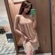 美黛遇睡衣女夏性感吊帶睡裙女夏季冰絲網(wǎng)紗新款大碼誘惑純欲