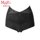 曼妮芬蕾絲高腰平角褲舒適時(shí)尚性感提臀女棉質(zhì)內褲親膚底褲棉 022 黑色 1條 M (160)