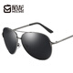 陌龍（Molong）大框太陽(yáng)鏡男偏光太陽(yáng)眼鏡開(kāi)車(chē)駕駛時(shí)尚蛤蟆鏡槍框黑灰片8009 