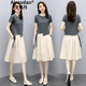 艾柔丹小個(gè)子氣質(zhì)連衣裙套裝兩件套女裝衣服韓版夏天裙子女夏季2026新款