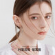 曼蒂婭 925銀耳環(huán)長(cháng)款百搭女日韓大耳圈耳飾品時(shí)尚簡(jiǎn)約閃亮耳圈首飾品 光面大耳圈 55mm