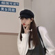 韓版八角帽女薄款畫家透氣復(fù)古文藝報童帽休閑英倫黑色潮貝雷帽子 黑色 帽圍56-60（可調(diào)節(jié)）