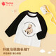 纖絲鳥(niǎo)（TINSINO）兒童長(cháng)袖T恤男女童t恤純棉卡通印花百搭打底上衣中小童衣服童裝